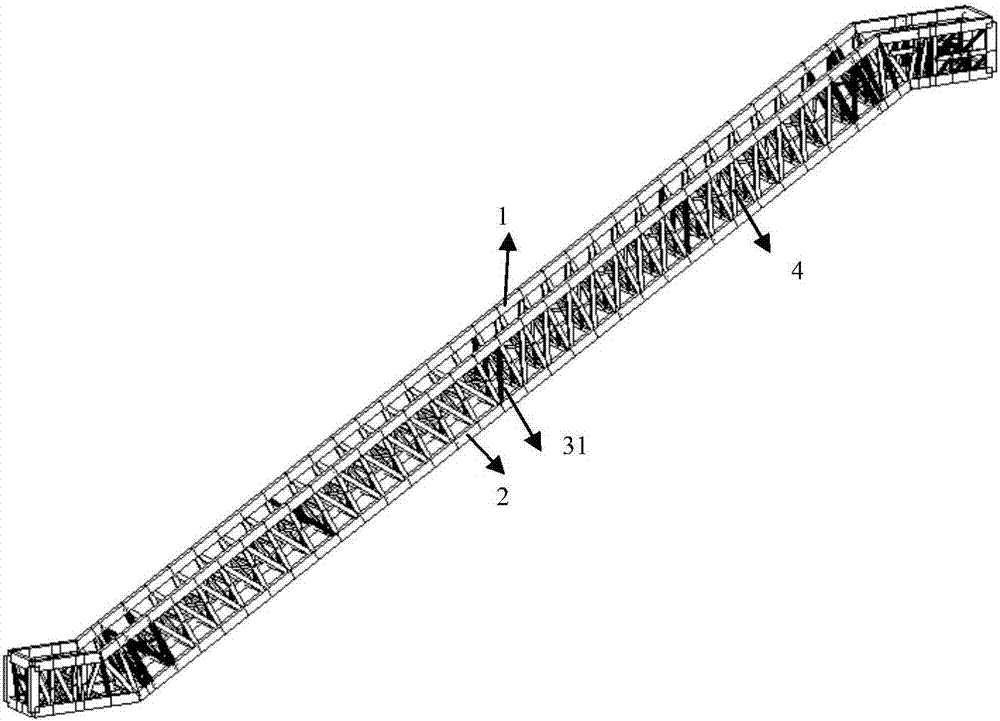 一种大跨度扶梯桁架结构的制作方法与工艺