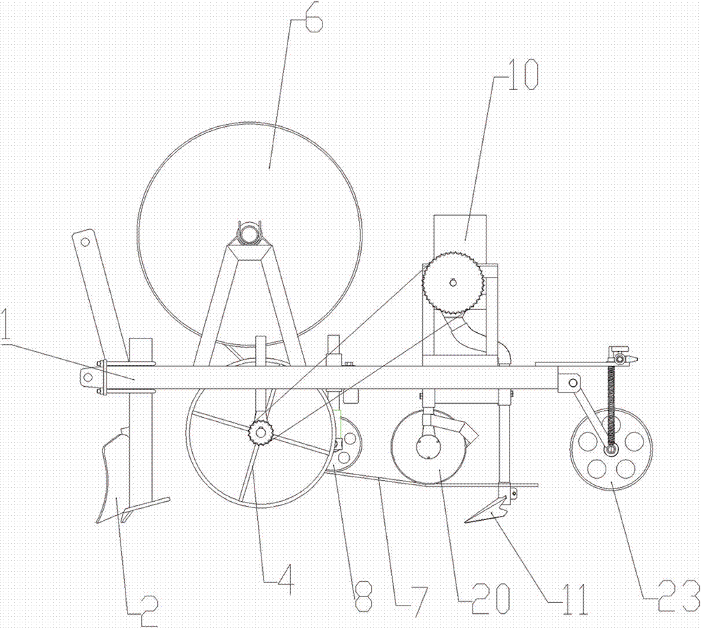 開溝起壟鋪管播種噴藥聯(lián)合機的制作方法與工藝