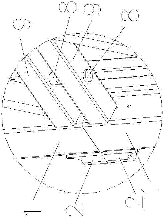 垂直循环立体车库架体架片的架片模块的连接装置的制作方法
