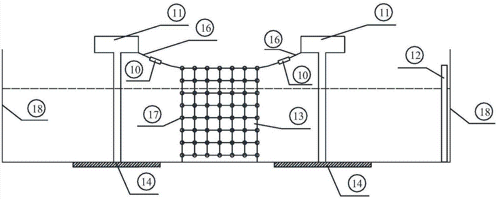 取水明渠柔性攔污網(wǎng)及掛網(wǎng)墩臺水動力響應(yīng)試驗(yàn)測量系統(tǒng)的制作方法與工藝