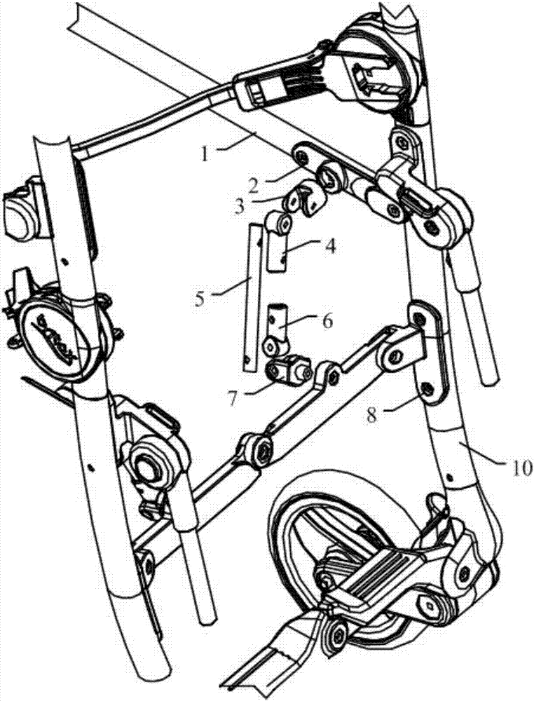 一种轮架收合支撑连杆固定组机构的制作方法与工艺