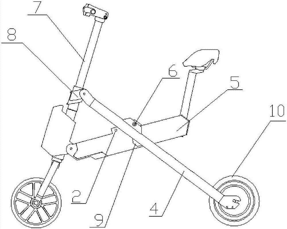 一种折叠电动自行车车架的锁止机构的制作方法与工艺