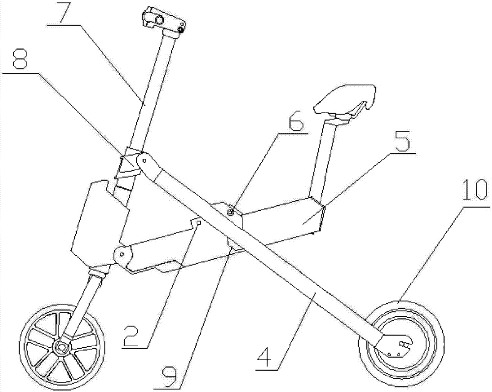 一種折疊電動自行車車架的鎖止機(jī)構(gòu)的制作方法與工藝