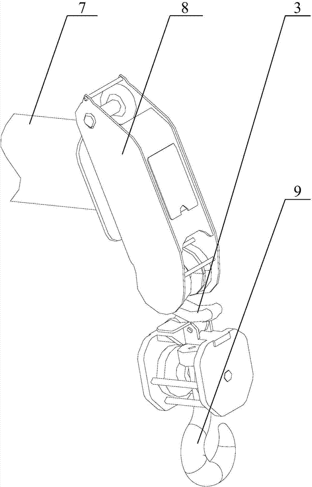 收鉤裝置、起重臂和隨車起重機的制作方法