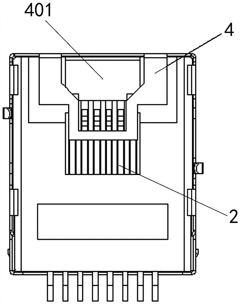 一種帶彎腳的RJ45連接器鎖定結(jié)構(gòu)的制作方法與工藝