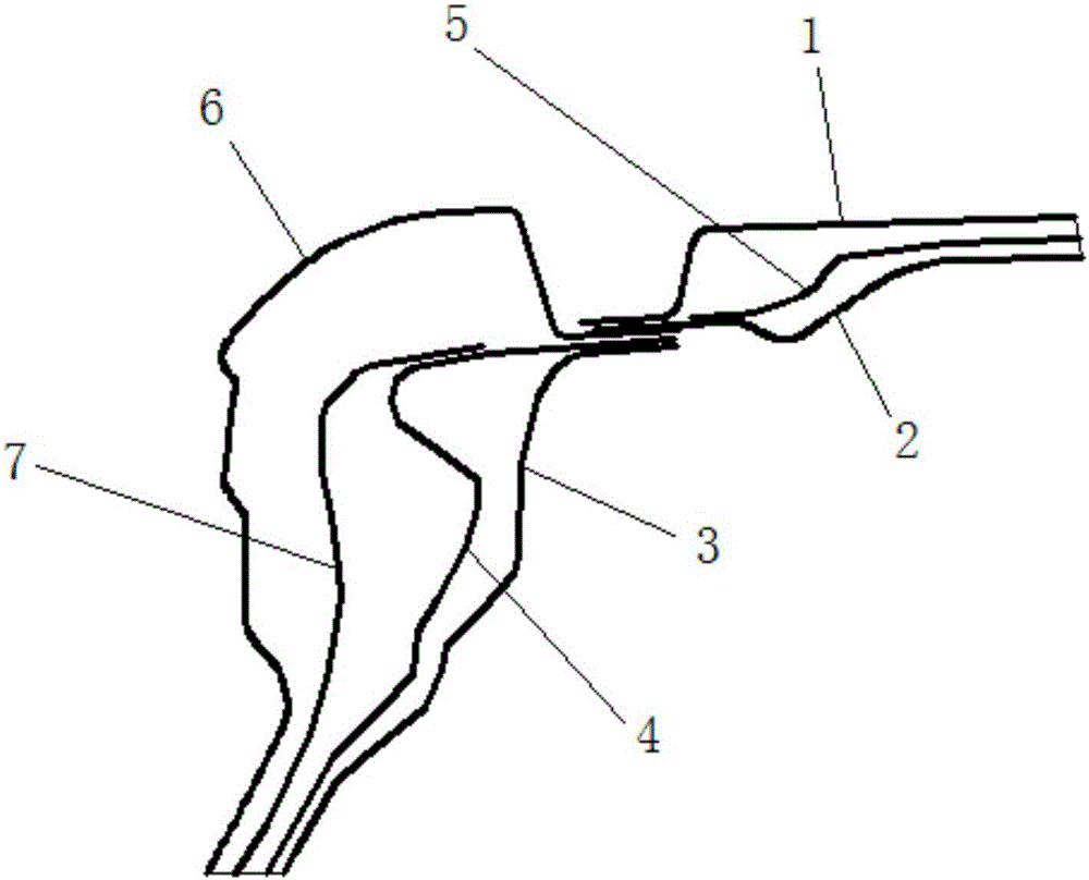 一種汽車 A 柱內(nèi)板連接結(jié)構(gòu)的制作方法與工藝