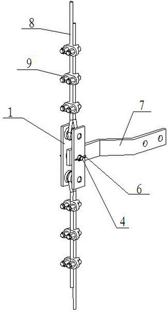 一种限速器钢丝绳与安全钳提拉臂的连接装置的制作方法