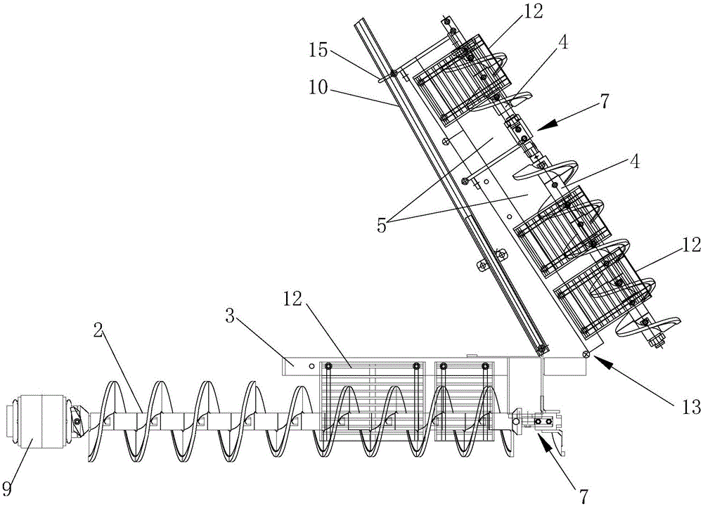 摊铺机用多级折叠式螺旋输料机构的制作方法与工艺