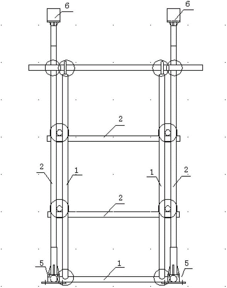 一種組裝式電梯井道內(nèi)施工平臺(tái)裝置的制作方法