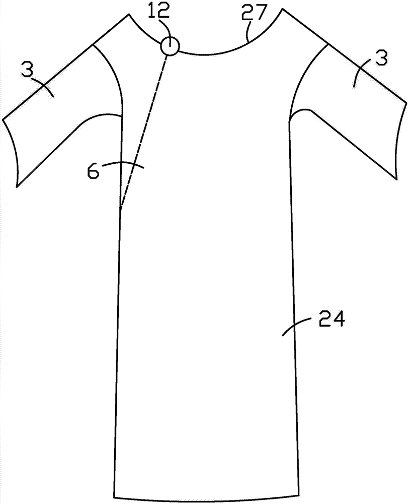 一種便于穿脫的病號(hào)服的制作方法與工藝