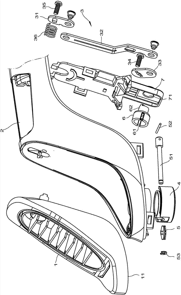 电熨斗加水盖启闭结构的制作方法与工艺