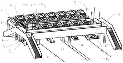 横跨道路垂直升降平移单层天桥车库的制作方法与工艺