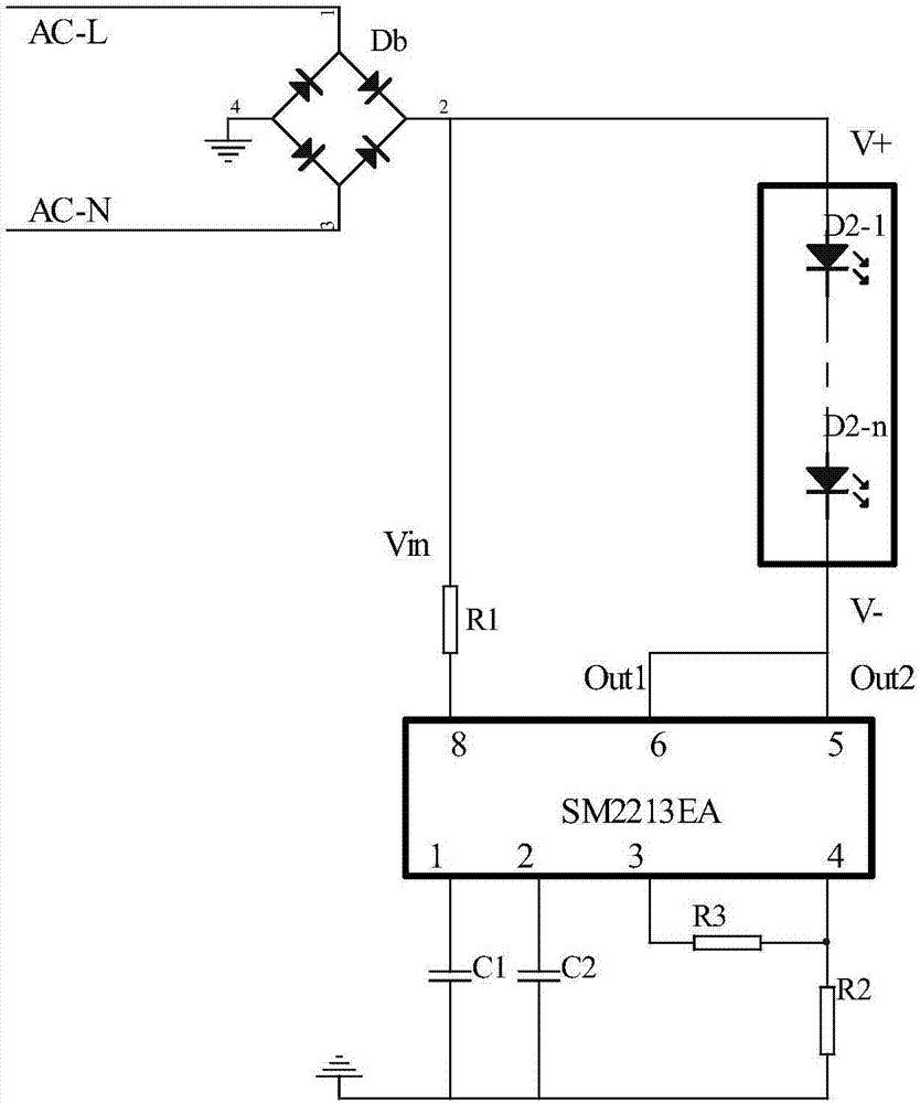 一種開(kāi)關(guān)多段線(xiàn)性恒流調(diào)光LED燈的制作方法與工藝