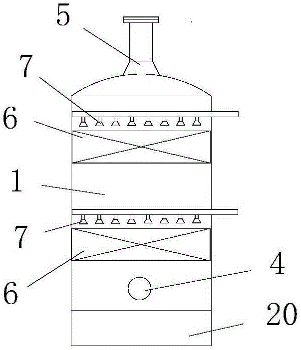 用于醋酸發(fā)酵尾氣處理的裝置的制作方法