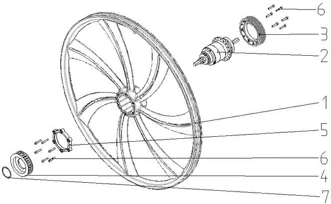 一种自行车一体轮装置的制作方法