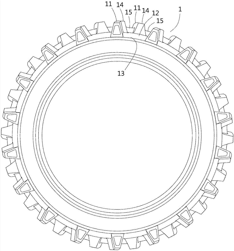 農(nóng)業(yè)用機(jī)具輪的輪胎胎紋強(qiáng)化結(jié)構(gòu)的制作方法與工藝