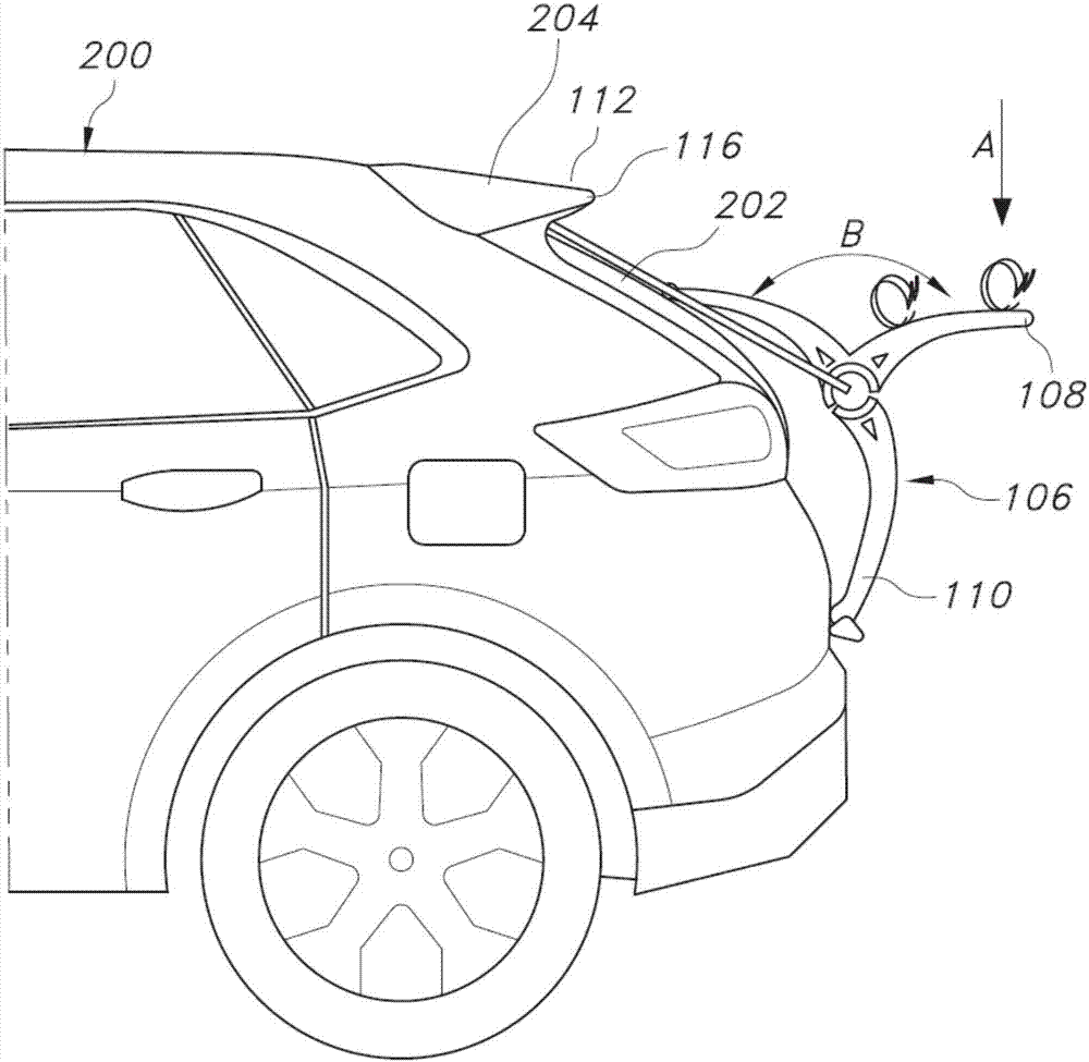 用于車輛的自行車托架連接件、車輛擾流板及機(jī)動車輛的制作方法與工藝