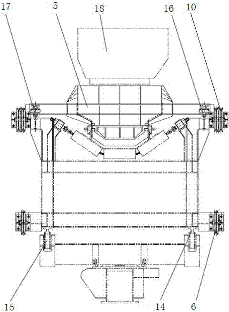 一种用于排土机受料皮带机的自动调节式尾部导料槽的制作方法与工艺