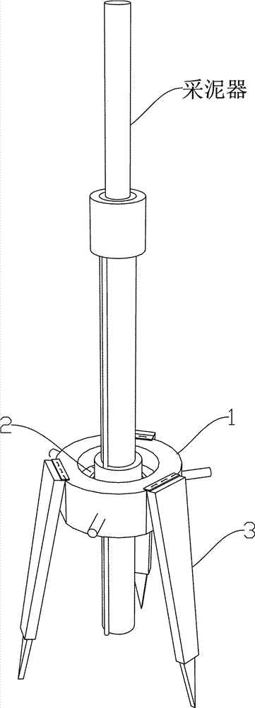 一種柱狀分層采泥器的輔助固定裝置的制作方法