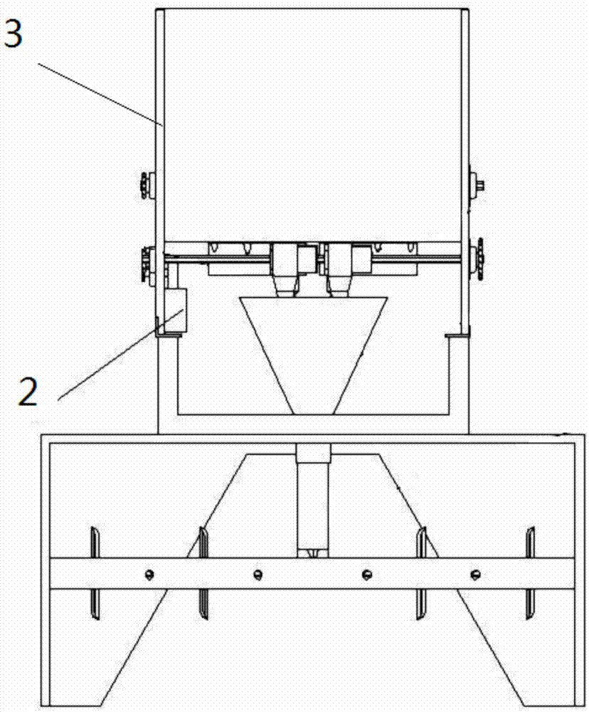 雙料箱施肥機的機械傳動機構(gòu)裝置的制作方法