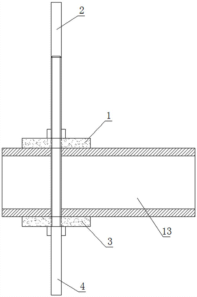 一种悬挑架工字钢立杆可调固定装置的制作方法