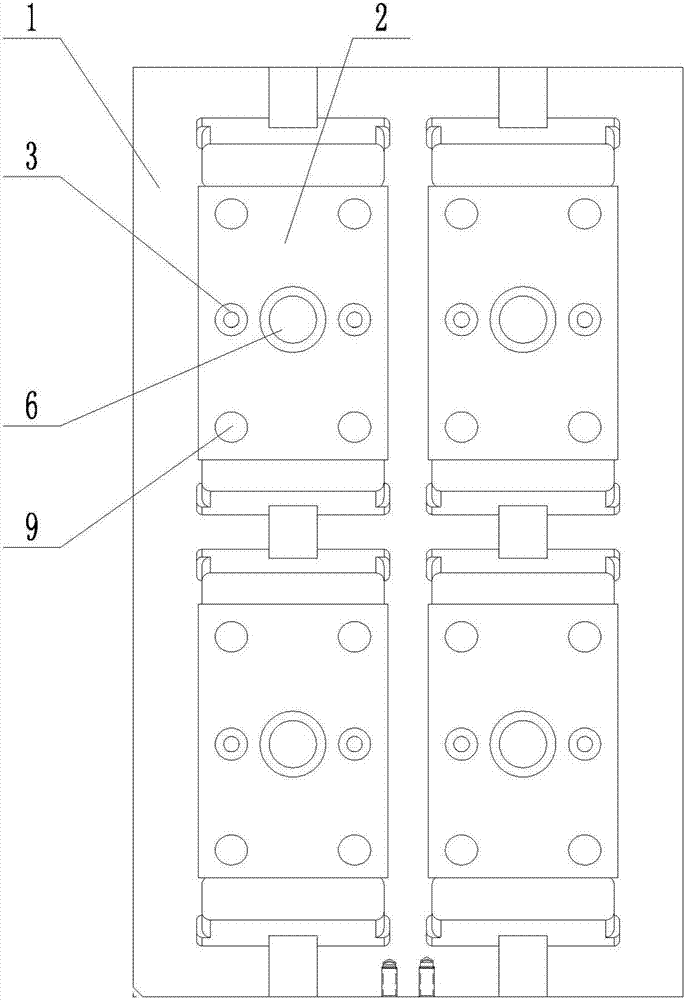 一種帶鉚釘孔的剎車片模具的制作方法與工藝