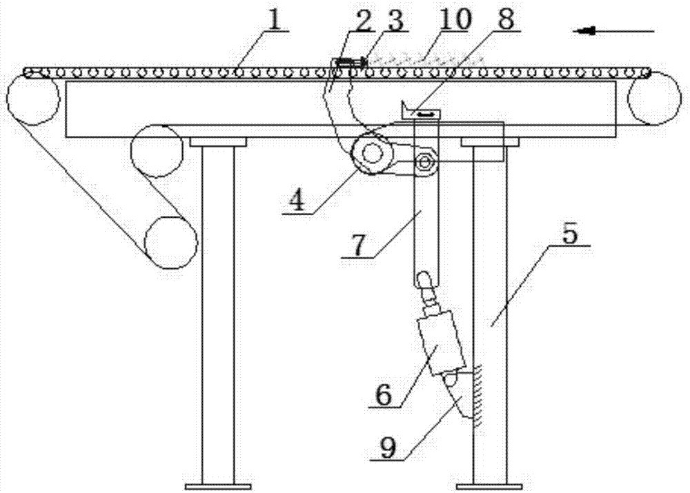 型钢码垛设备的自平衡放钢装置的制作方法