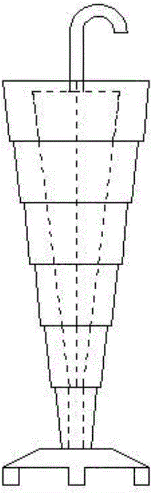 一種帶有支座的可伸縮傘桶的制作方法與工藝