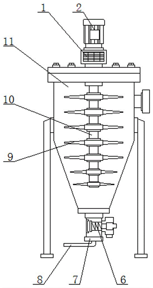 鋰離子電池負(fù)極材料攪拌齒改進(jìn)裝置的制作方法