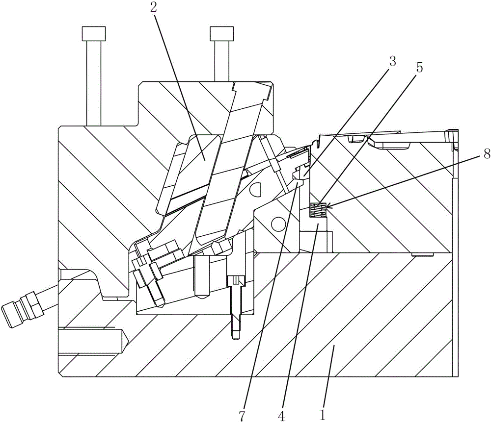 一种模具后模镶件的简化结构的制作方法