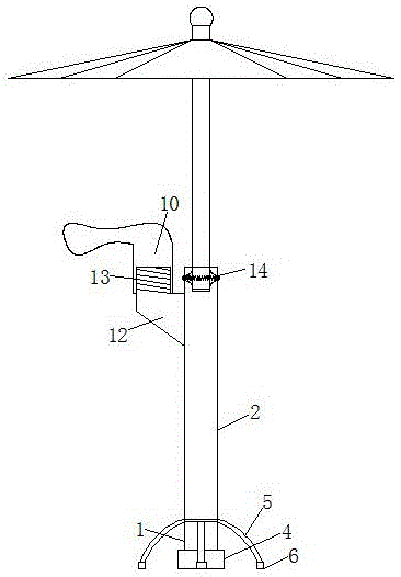 一種可做雨傘使用的多功能拐杖的制作方法與工藝