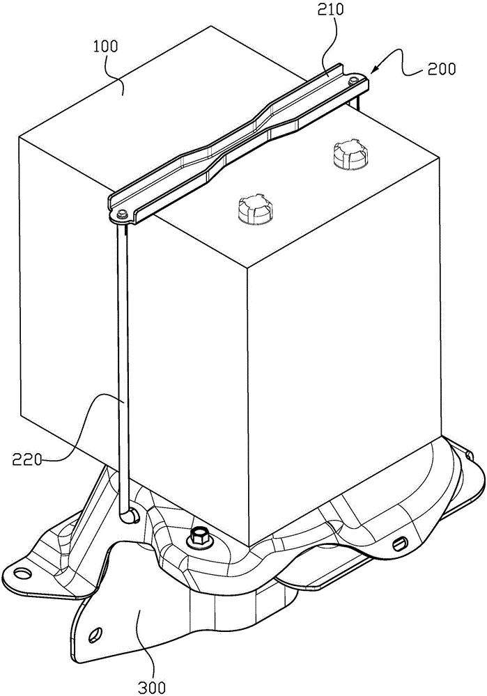汽车蓄电池固定装置及汽车的制作方法
