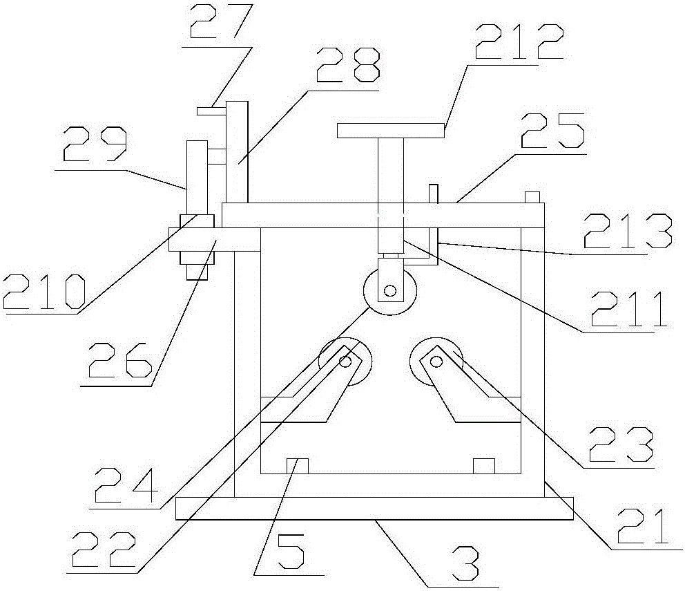 一種調(diào)節(jié)方便的軸承坯件割料機(jī)用多功能擱料裝置的制作方法