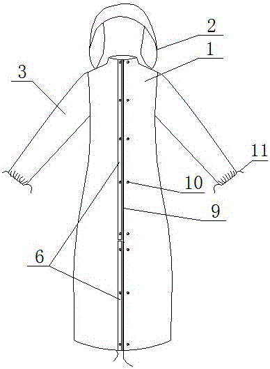 一种连体雨衣的制作方法