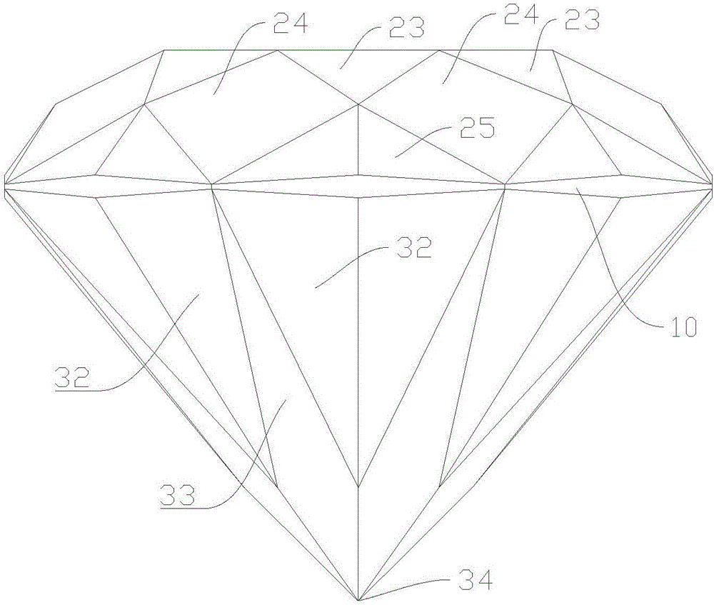 内部呈八心八箭的八边形钻石结构的制作方法
