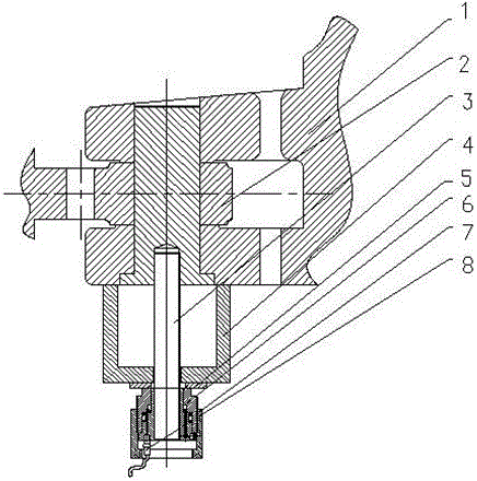 一种采煤机摇臂和牵引箱之间连接销轴拆卸装置的制作方法
