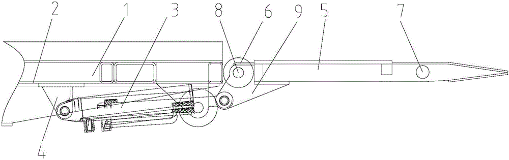 平板式清障车的后尾板装置的制作方法