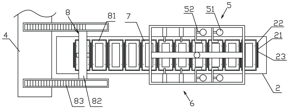 一種應(yīng)用于油煙機(jī)接風(fēng)機(jī)架生產(chǎn)線的吊運(yùn)裝置的制作方法