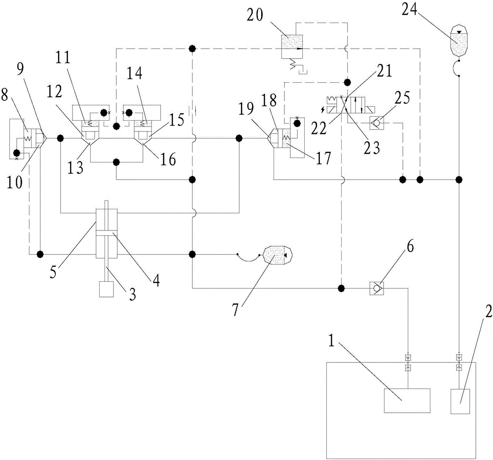 一種液壓打樁錘順序控制的液壓控制系統(tǒng)的制作方法與工藝