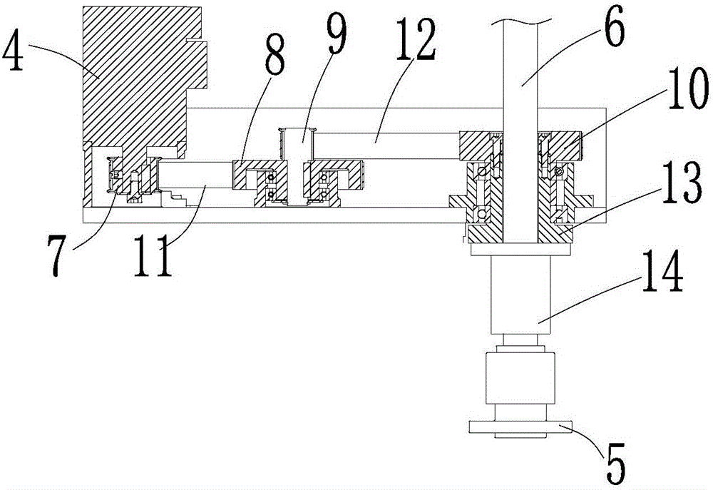 一種水平多關(guān)節(jié)機(jī)器人手腕旋轉(zhuǎn)軸的傳動(dòng)裝置的制作方法