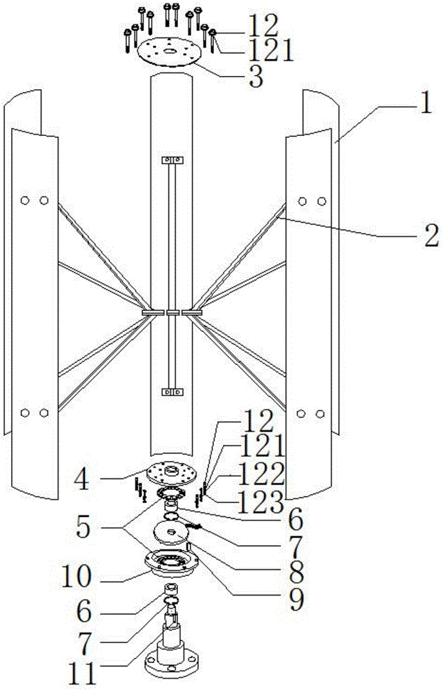 一種新型垂直軸風(fēng)力發(fā)電機的制作方法與工藝