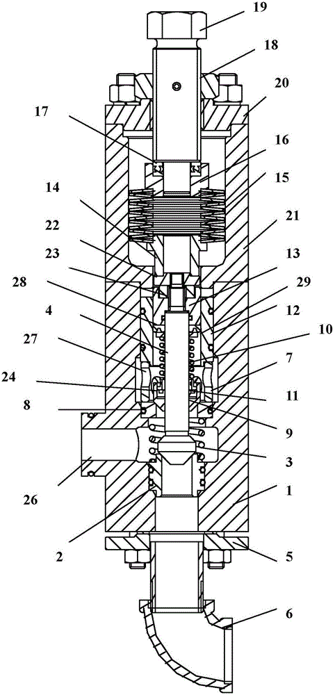 一种带推力轴承的单向调压溢流阀的制作方法与工艺