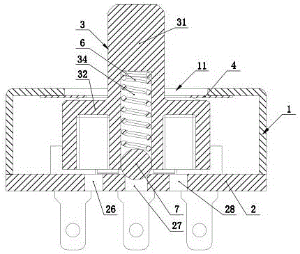 一种两排三档拨动开关的制作方法与工艺