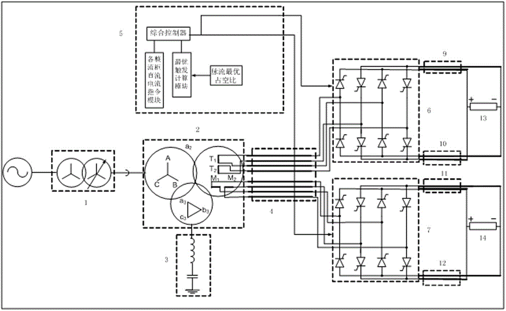 用于电解槽的三相两脉波大功率脉流电源及供电方法与流程
