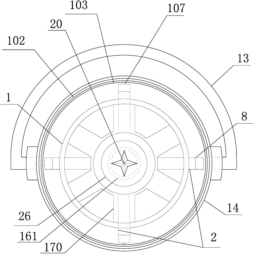 磁扣連接活動(dòng)銷(xiāo)自鎖無(wú)軸升降柱筒拖把射流清洗甩干器的制作方法與工藝