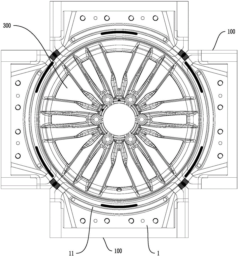 水冷式轮毂铸造模具、铸造装置和铸造系统的制作方法