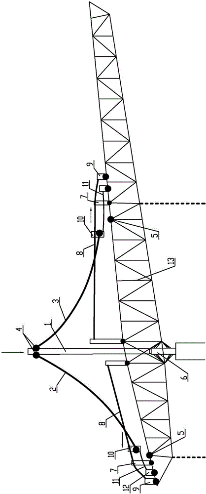 一种桅杆拉索受力体系整体安装方法与流程