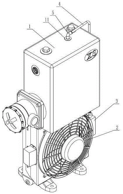 自带积油盒的液压油散热器的制作方法与工艺