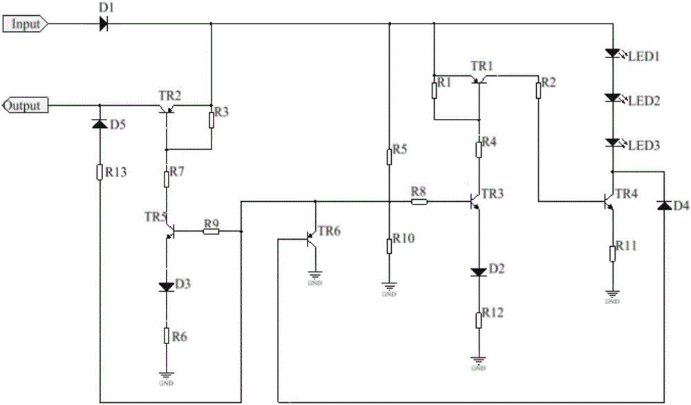 一種汽車單邊兩后燈之間的供電電路的制作方法與工藝