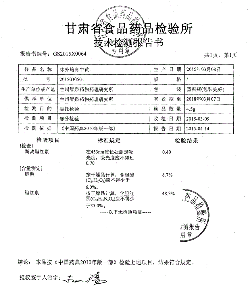 一種體外培育牛黃的方法與流程